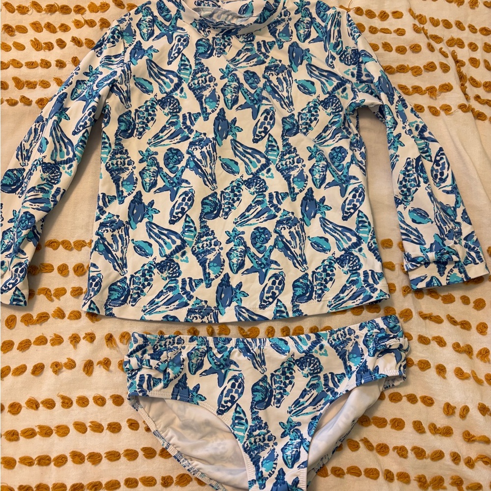 Lilly Pulitzer white shell collector swim suit